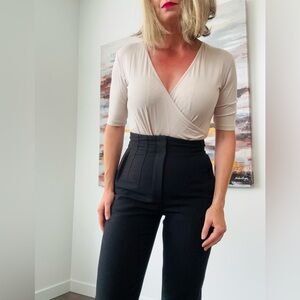 DYNAMITE Nude Wrap Bodysuit